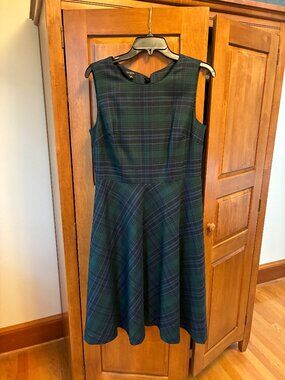 Talbots Black Watch Dress Size 6